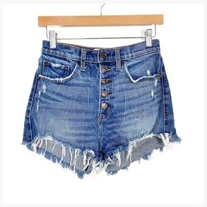 Abercrombie High Rise Mom shorts with button fly